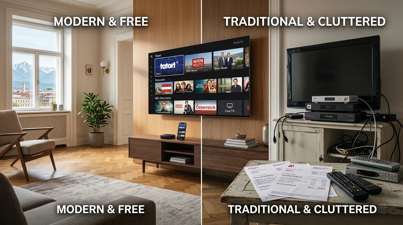 IPTV Anbieter vs A1 TV Plus und Magenta TV L Vergleich Österreich mit Preisen und Senderanzahl