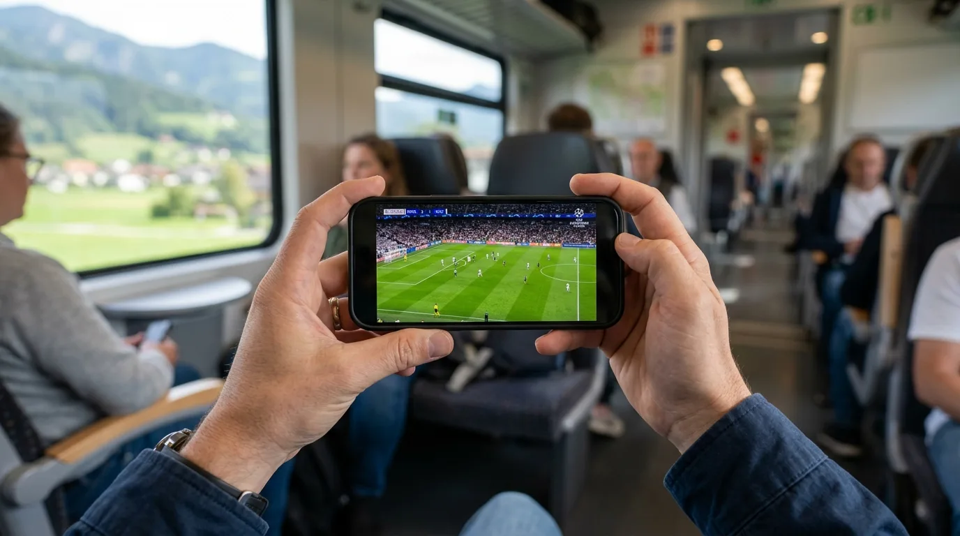 IPTV App auf Smartphone mit Live-TV-Kanälen und EPG für mobiles Streaming in Österreich, IPTV Anbieter